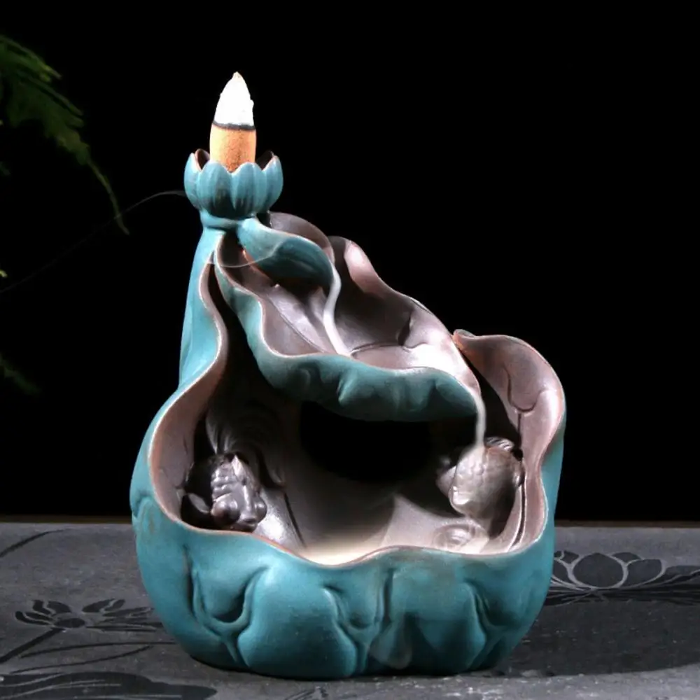 Backflow Incense Burner Ceramic Flower Incense Holder Smoke Waterfall Aromatherapy Censer Reflux Meditation Home Decor Crafts
Backflow Incense Burner Ceramic Flower Incense Holder Smoke Waterfall Aromatherapy Censer Reflux Meditation Home Decor Crafts