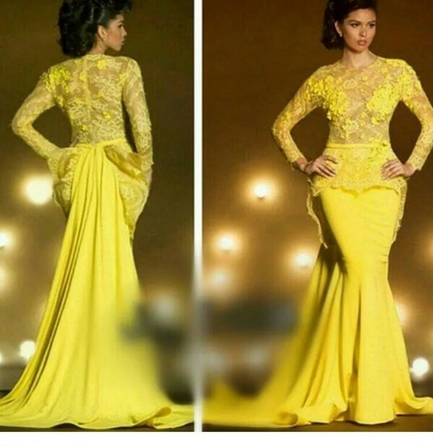 The new 2019 spun silk yellow Muslim dress mermaid dubai formal evening party scan train DF469 Arab long-sleeved dress gown
The new 2019 spun silk yellow Muslim dress mermaid dubai formal evening party scan train DF469 Arab long-sleeved dress gown