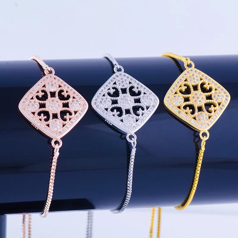Famous Brand Jewelry Bijoux Zircon Heart Flower Bracelet Femme Diy Copper Micro Pave Square Chain Women's Bracelet Charm Pulsera
Famous Brand Jewelry Bijoux Zircon Heart Flower Bracelet Femme Diy Copper Micro Pave Square Chain Women's Bracelet Charm Pulsera
