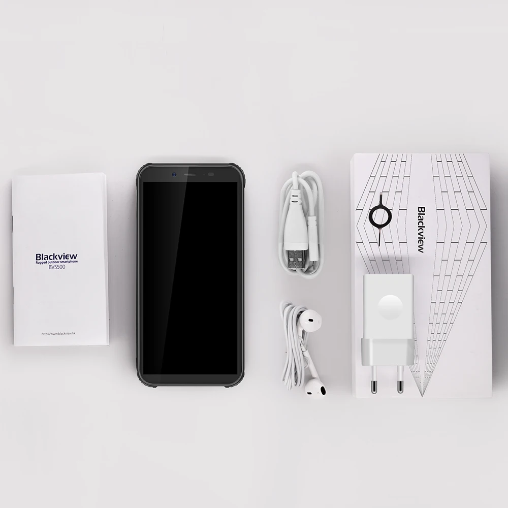 Blackview BV5500 IP68 Waterproof Mobile Phone MTK6580P 2GB+16GB 5.5" 18:9 Screen 4400mAh Android 8.1 Dual SIM Rugged Smartphone
Blackview BV5500 IP68 Waterproof Mobile Phone MTK6580P 2GB+16GB 5.5" 18:9 Screen 4400mAh Android 8.1 Dual SIM Rugged Smartphone