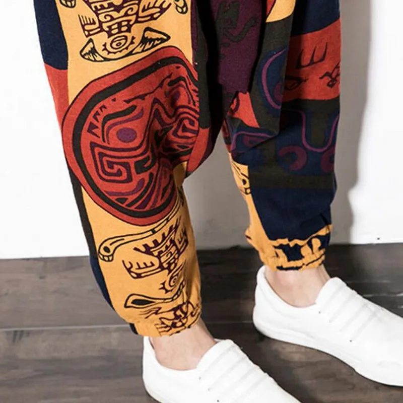 2019 Sinicism Cotton Linen Harem Pants Men SweatPants Mens Crotch Wide Leg Baggy Pants Casual Loose Boho printing Trousers S-5XL
2019 Sinicism Cotton Linen Harem Pants Men SweatPants Mens Crotch Wide Leg Baggy Pants Casual Loose Boho printing Trousers S-5XL