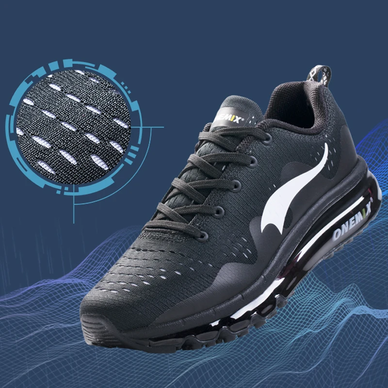 ONEMIX Top Men's for Running Shoes Breathable Air-Knit Athletic Trainers Fitness Mesh Sports Outdoor Black Cushion Sneakers
ONEMIX Top Men's for Running Shoes Breathable Air-Knit Athletic Trainers Fitness Mesh Sports Outdoor Black Cushion Sneakers