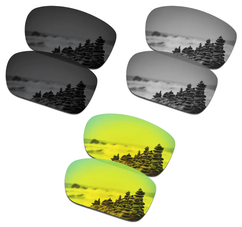 SmartVLT 3 pairs Polarized Sunglasses Replacement Lenses for Oakley Scalpel Stealth Black and Silver Titanium and 24K Gold
SmartVLT 3 pairs Polarized Sunglasses Replacement Lenses for Oakley Scalpel Stealth Black and Silver Titanium and 24K Gold