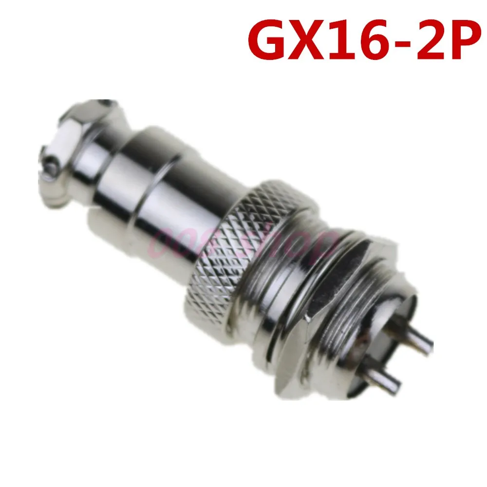

Free shipping GX16 GX16-2 2P 2Pin 16mm Male&Female Wire Panel Connector plug Circular Aviation Connector Socket Plug
