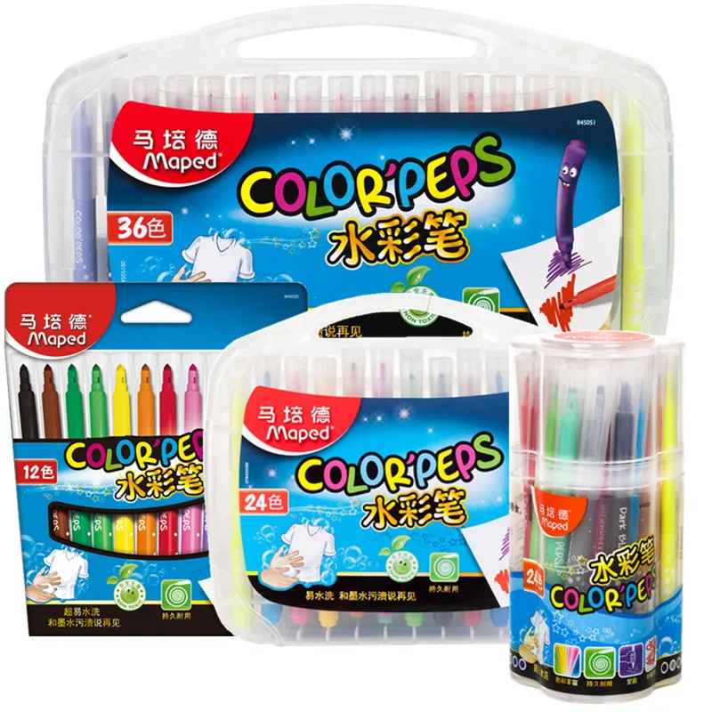 Maped Stationery set watercolor pen washable non-toxic children's painting brush 12/18/24/36 color pen
Maped Stationery set watercolor pen washable non-toxic children's painting brush 12/18/24/36 color pen