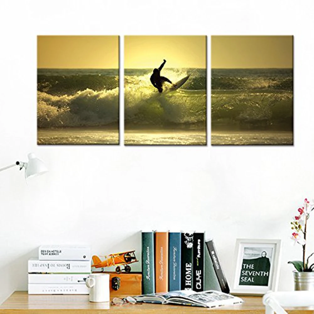 Surfing Sunset Sunrise Ocean Nature Beauty Wall Art Canvas Paintings for Living Room Bedroom Office Wall Decor 3 Panels Seascape
Surfing Sunset Sunrise Ocean Nature Beauty Wall Art Canvas Paintings for Living Room Bedroom Office Wall Decor 3 Panels Seascape