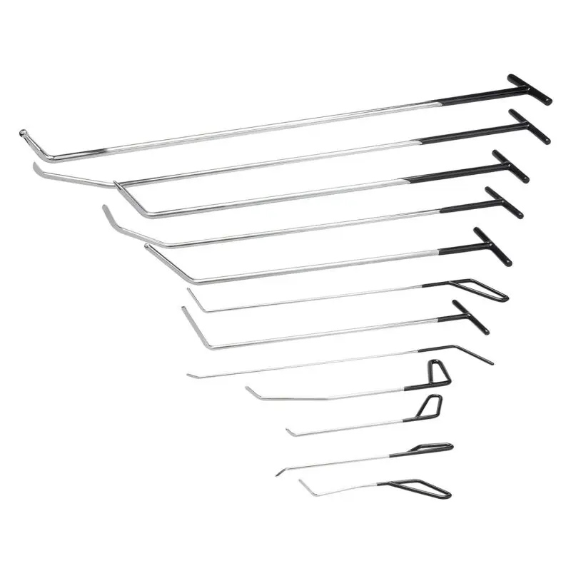12pcs/set PDR Tools Black Hook Push Rod Stainless Steel Car Crowbar Paintless Dent Repair Tools Professional Pry Bars Set Tool
12pcs/set PDR Tools Black Hook Push Rod Stainless Steel Car Crowbar Paintless Dent Repair Tools Professional Pry Bars Set Tool