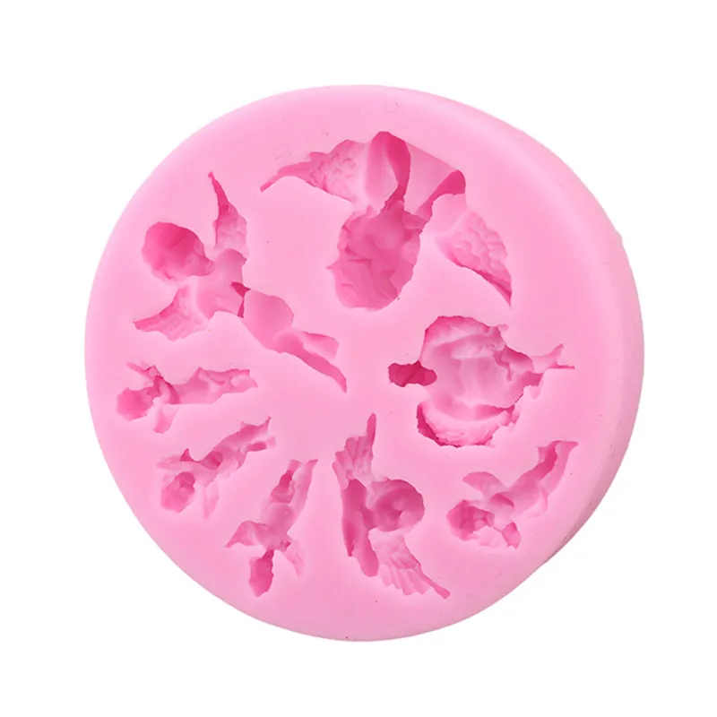 Ангел детские розовые силиконовые формы Шоколадные конфеты инструменты для