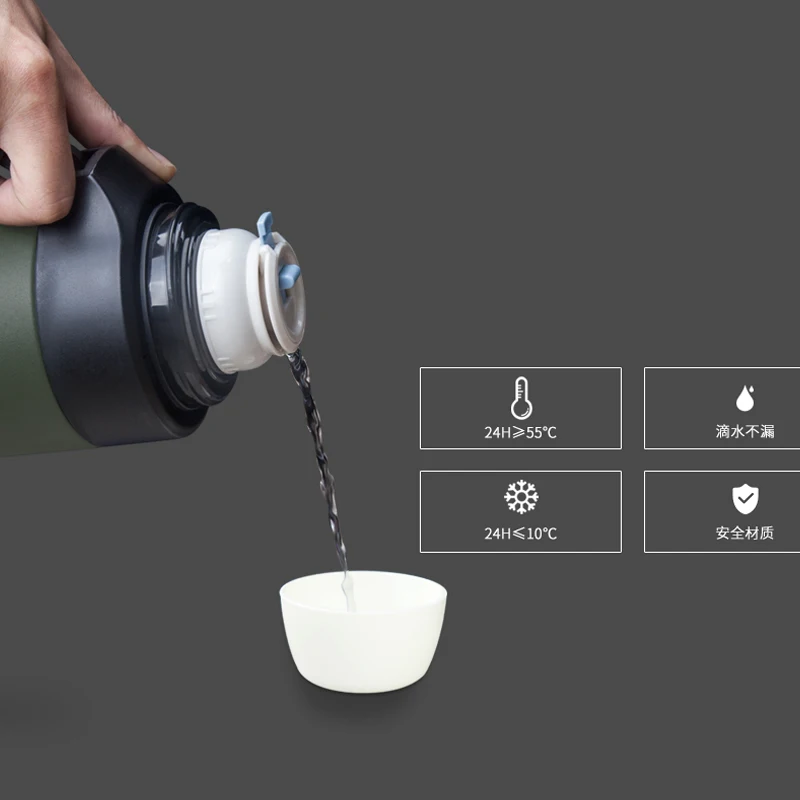 FEIJIAN 1.2L/1.5L thermos bottle Vacuum Flasks thermo cup Outdoor Travel coffee mug Thermal Insulation Performance over 24 hours
FEIJIAN 1.2L/1.5L thermos bottle Vacuum Flasks thermo cup Outdoor Travel coffee mug Thermal Insulation Performance over 24 hours