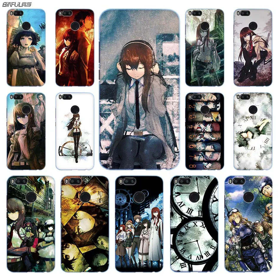 Аниме Чехол для Xiaomi Mi 10 8 A2 A3 CC9 Lite 9 Note Pro a1 a2 5x 6x аниме Steins Gate|Бамперы| |