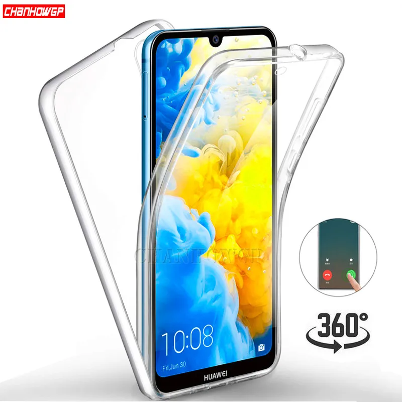 360 Прозрачный передний и задний Чехол для Huawei P30 P20 P Smart Y9 Y7 Y6 Pro 2019 Y5 Prime 2018 Honor 10 Lite 8A