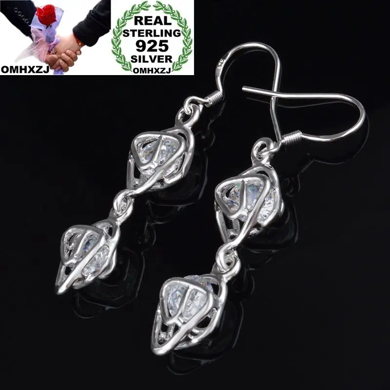 OMHXZJ Wholesale Personality Fashion OL Woman Girl Party Wedding Silver Twined Zircon 925 Sterling Silver Earrings YE483
OMHXZJ Wholesale Personality Fashion OL Woman Girl Party Wedding Silver Twined Zircon 925 Sterling Silver Earrings YE483
