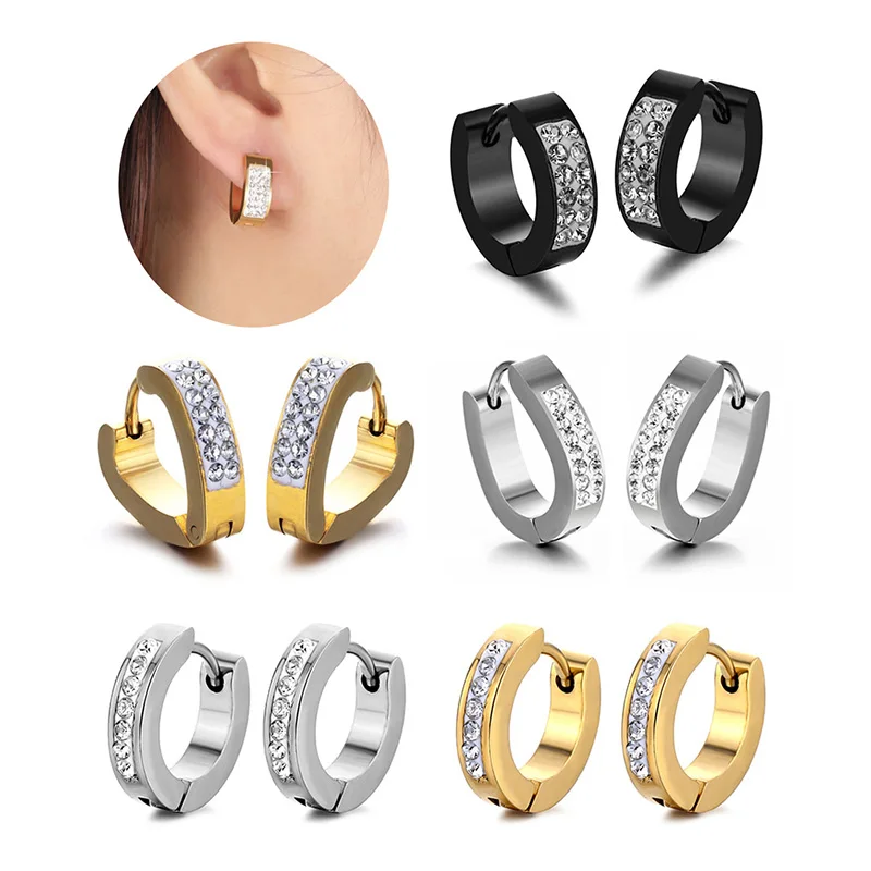 1 Pair Women Men Small Hoop Earrings Stainless Steel Piercing Circular Ear Buckles Earring with Crystal Heart Ear Circle Jewelry
1 Pair Women Men Small Hoop Earrings Stainless Steel Piercing Circular Ear Buckles Earring with Crystal Heart Ear Circle Jewelry