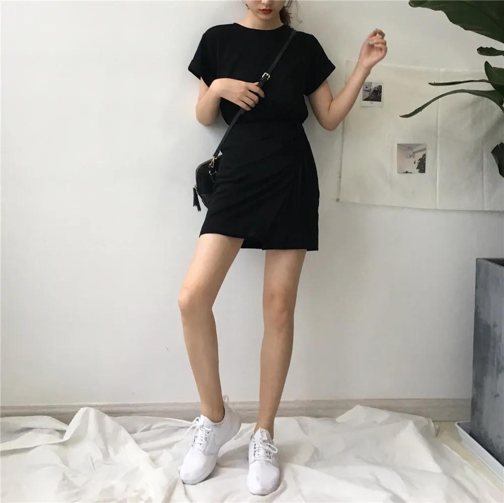 2020 Women Summer Beach Dress O-neck Casual Black Short Sleeve Streetwear Mini Dresses with Sashes Frocks Clothes for Women
2020 Women Summer Beach Dress O-neck Casual Black Short Sleeve Streetwear Mini Dresses with Sashes Frocks Clothes for Women