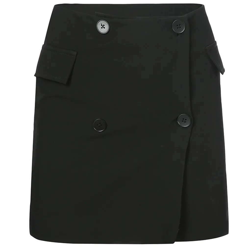 sexy Mini skirt Empire skirts womens Solid Black High Waist Buttons Western-style Short Casual Skirt Y710
sexy Mini skirt Empire skirts womens Solid Black High Waist Buttons Western-style Short Casual Skirt Y710