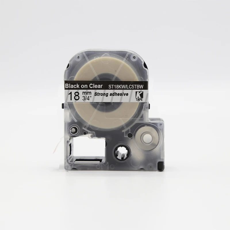 30PCS ST18KW/LC-5TBW 18mm label tape Black on CLEAR compatible for Epson/ KingJIm LW-300, LW-400, LW-500, LW-600 laminated tape
30PCS ST18KW/LC-5TBW 18mm label tape Black on CLEAR compatible for Epson/ KingJIm LW-300, LW-400, LW-500, LW-600 laminated tape