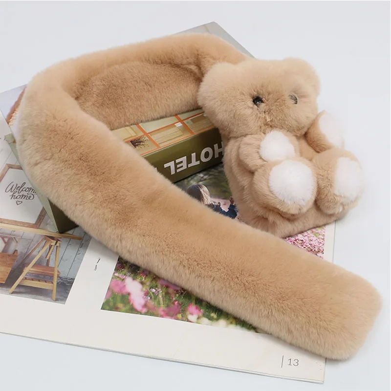 l Rex Rabbit Fur Scarf Autumn And Winter Leather Fur Scarf Parent Child Version Bear Scarf Childrens Edition
l Rex Rabbit Fur Scarf Autumn And Winter Leather Fur Scarf Parent Child Version Bear Scarf Childrens Edition