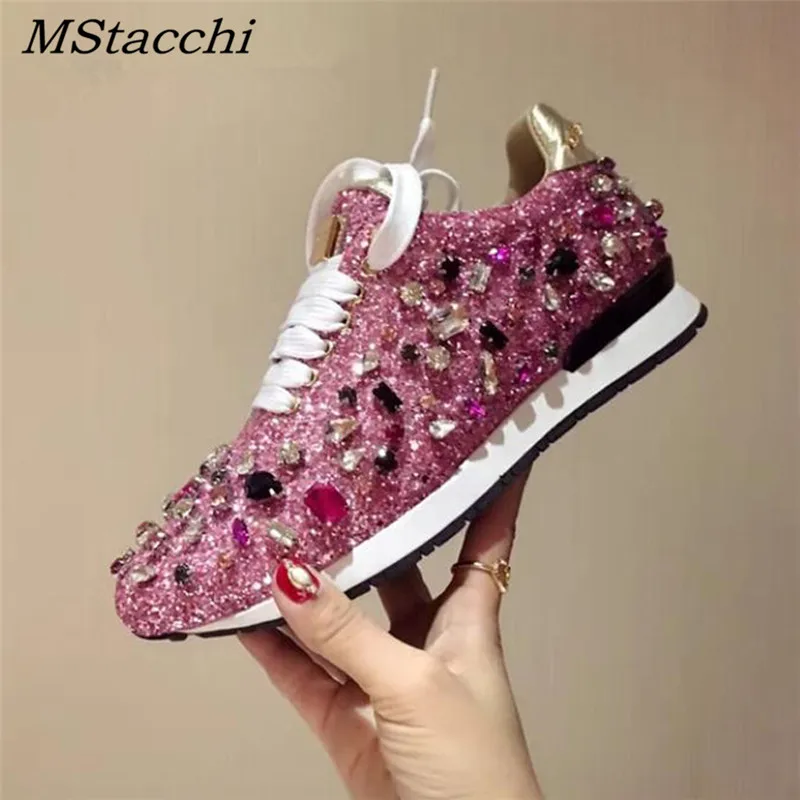Luxury Women Sneakers Crystal Paillette Platform Shoes Genuine Leather Lace Up Sneakers For Women Flat Rhinestones Casual Shoes
Luxury Women Sneakers Crystal Paillette Platform Shoes Genuine Leather Lace Up Sneakers For Women Flat Rhinestones Casual Shoes
