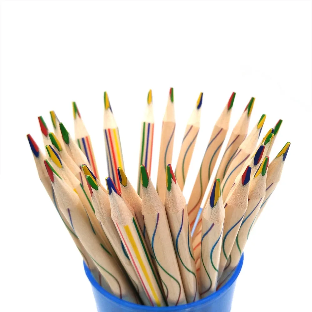 10~12pcs/Lot Rainbow Pencil 4 In 1 Colored Pencils DIY Drawing Painting Stationery Color Pencil for Child Graffiti Drawing Gift
10~12pcs/Lot Rainbow Pencil 4 In 1 Colored Pencils DIY Drawing Painting Stationery Color Pencil for Child Graffiti Drawing Gift