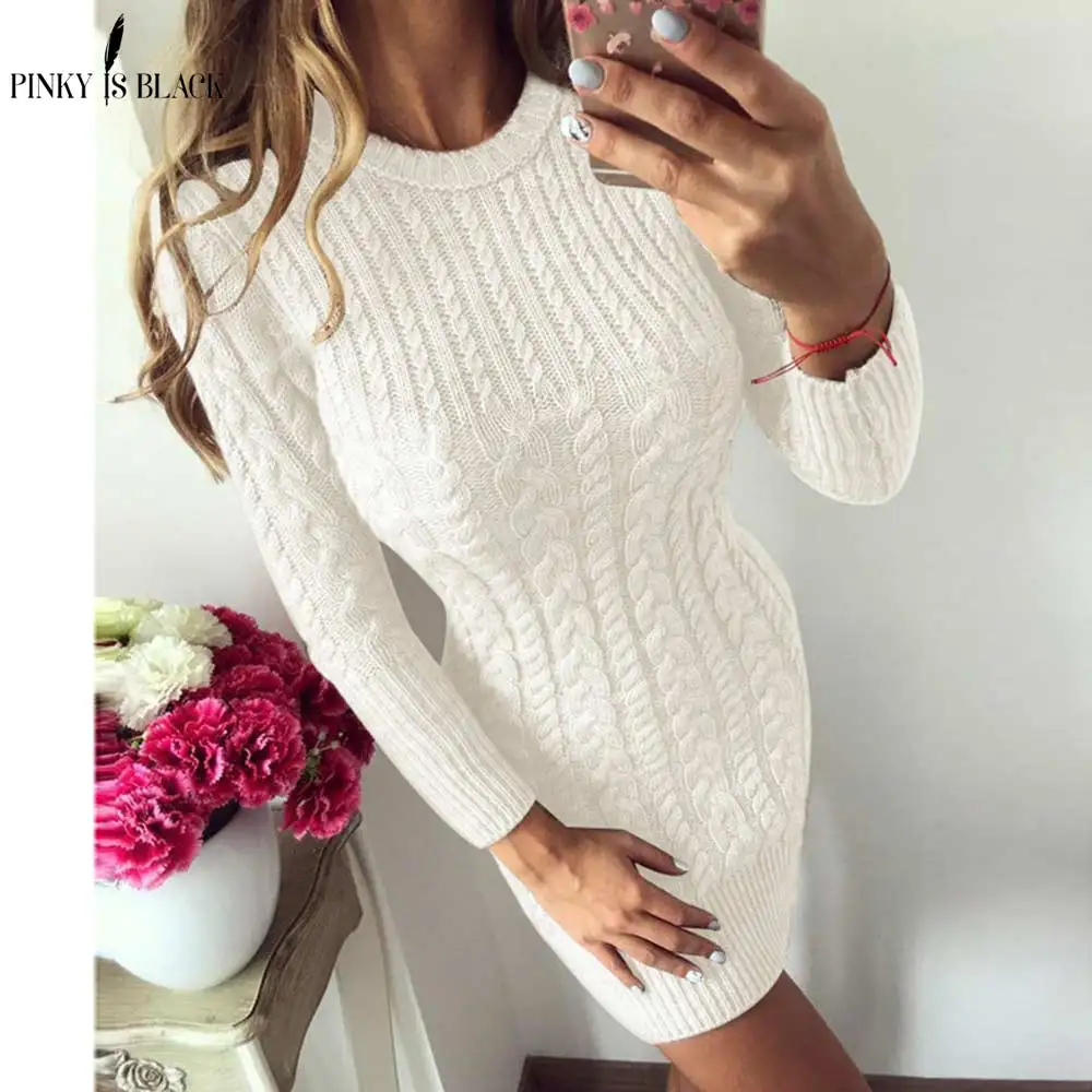 PinkyIsBlack 2019 New Autumn Winter Warm Sweater Dress Women Sexy Slim Bodycon Dress Female O neck Long Sleeve Knitted Dress
PinkyIsBlack 2019 New Autumn Winter Warm Sweater Dress Women Sexy Slim Bodycon Dress Female O neck Long Sleeve Knitted Dress