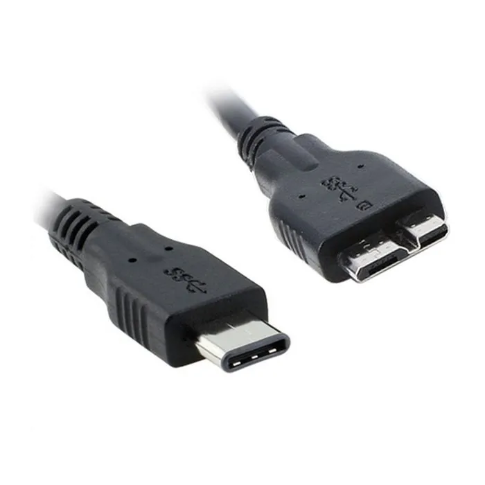 USB-C USB 3.1 Type C Male Connector to Micro B USB 3.0 Male Data Cable 1m 100cm 3ft 1meter for Macbook & Laptop Black
USB-C USB 3.1 Type C Male Connector to Micro B USB 3.0 Male Data Cable 1m 100cm 3ft 1meter for Macbook & Laptop Black