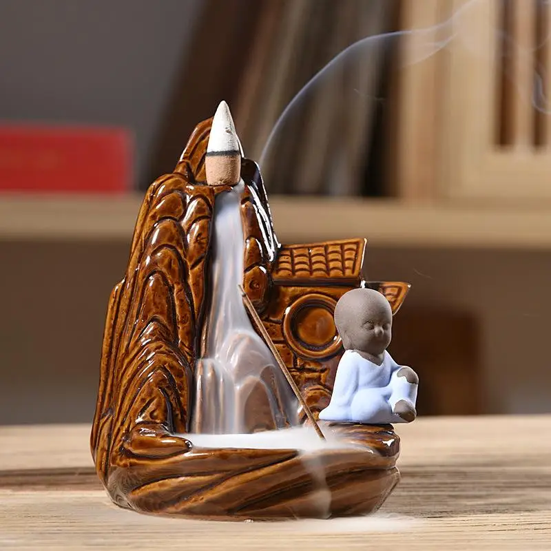 Small Mountain Brown Backflow Incense Burner Porcelain Smoke Waterfall Incense Holder Aromatherapy Home Office Table Decor
Small Mountain Brown Backflow Incense Burner Porcelain Smoke Waterfall Incense Holder Aromatherapy Home Office Table Decor
