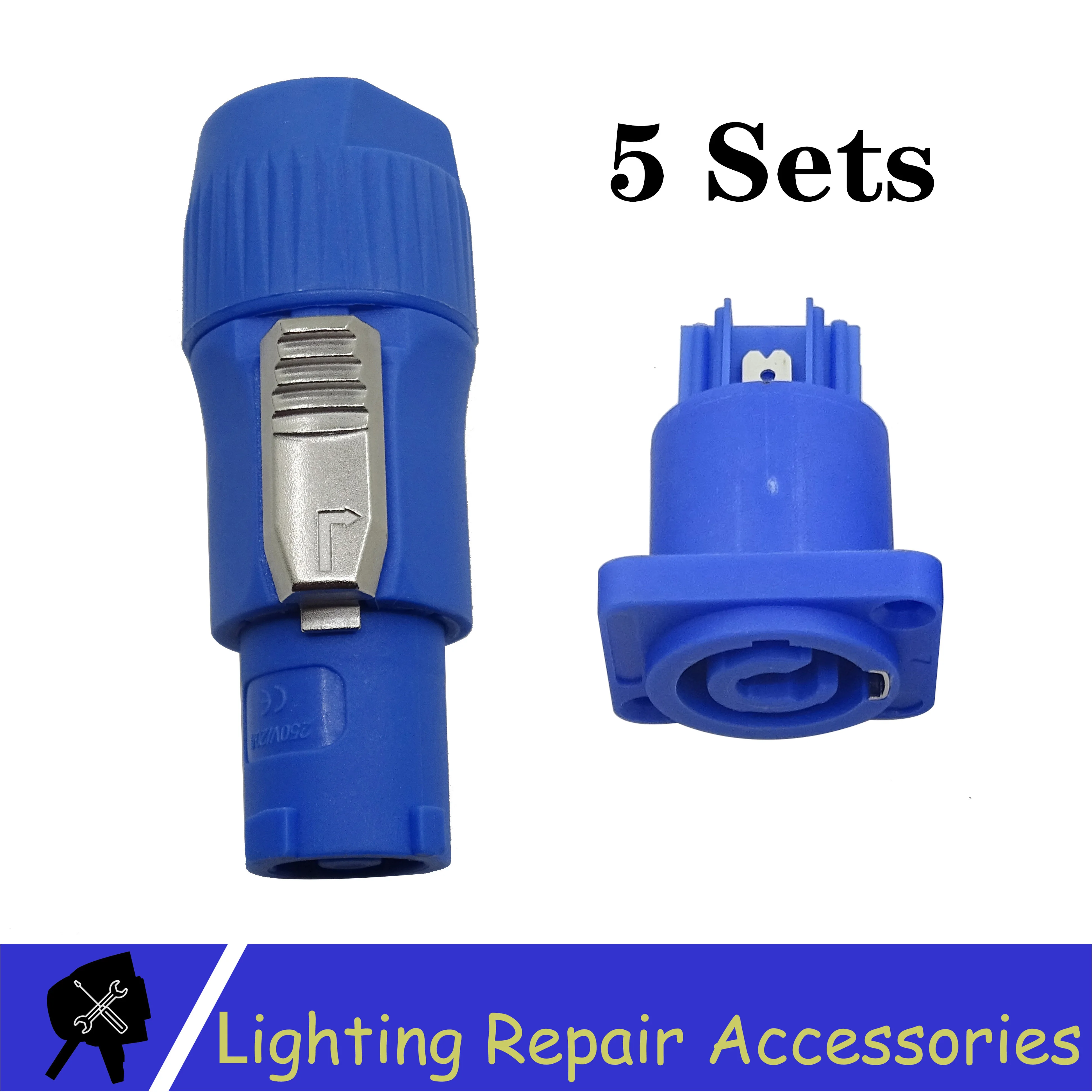 5 Sets 3-PIN Blue Connector Great Quality Power Plug For LED Stage Light Moving Head Light Audio Cable Power Cable
5 Sets 3-PIN Blue Connector Great Quality Power Plug For LED Stage Light Moving Head Light Audio Cable Power Cable