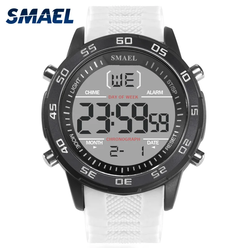 SMAEL Classic Digital Watch Men Big Dial Chronograph Waterproof 50M Sport Men’s Watches Date Electronic Watch For Man 1067
SMAEL Classic Digital Watch Men Big Dial Chronograph Waterproof 50M Sport Men’s Watches Date Electronic Watch For Man 1067
