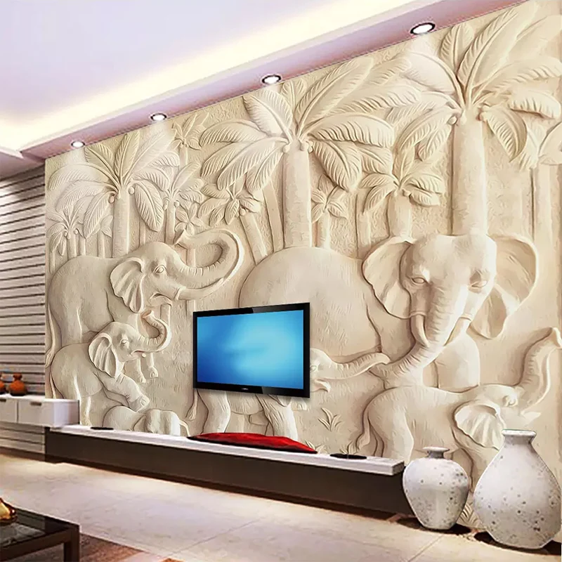 Custom Wall Cloth Sandstone Relief Elephant Leaf Tree Background 3D Wall Painting Waterproof Mural Living Room Sofa Background
Custom Wall Cloth Sandstone Relief Elephant Leaf Tree Background 3D Wall Painting Waterproof Mural Living Room Sofa Background