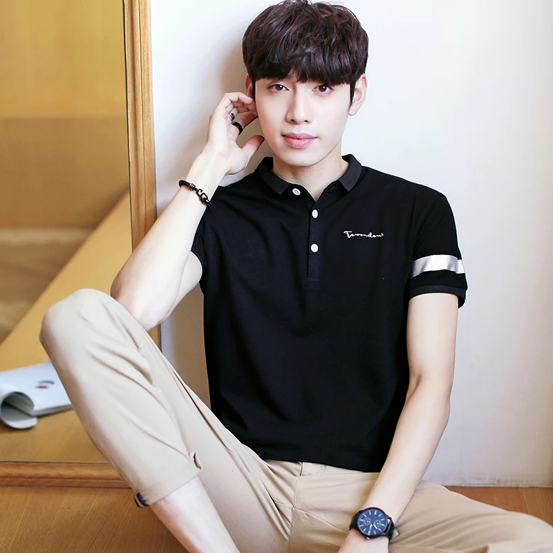 2018 Men's Polo Shirt Korean Lapel Men's Short Sleeve slim shirt Men's Summer Cotton shirt
2018 Men's Polo Shirt Korean Lapel Men's Short Sleeve slim shirt Men's Summer Cotton shirt