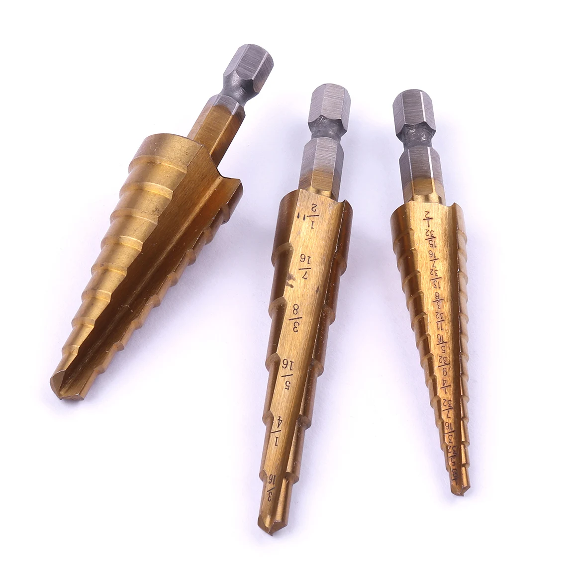 3 PCS HSS Titanium Coated Step Drill Bits Set 28 Hole Sizes Bits
3 PCS HSS Titanium Coated Step Drill Bits Set 28 Hole Sizes Bits