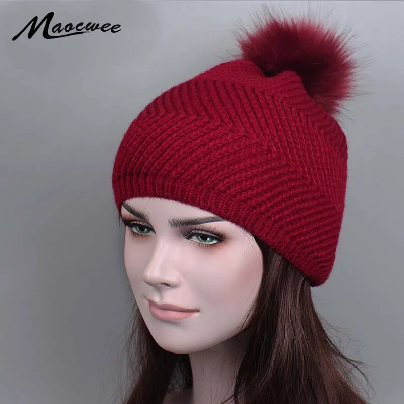 Women Winter Knitted Hat Cap With Faux Mink Fur Fur Pompoms Balaclava Skull Female Ski Fashionable Cap Bone Wholesale 2017 New
Women Winter Knitted Hat Cap With Faux Mink Fur Fur Pompoms Balaclava Skull Female Ski Fashionable Cap Bone Wholesale 2017 New