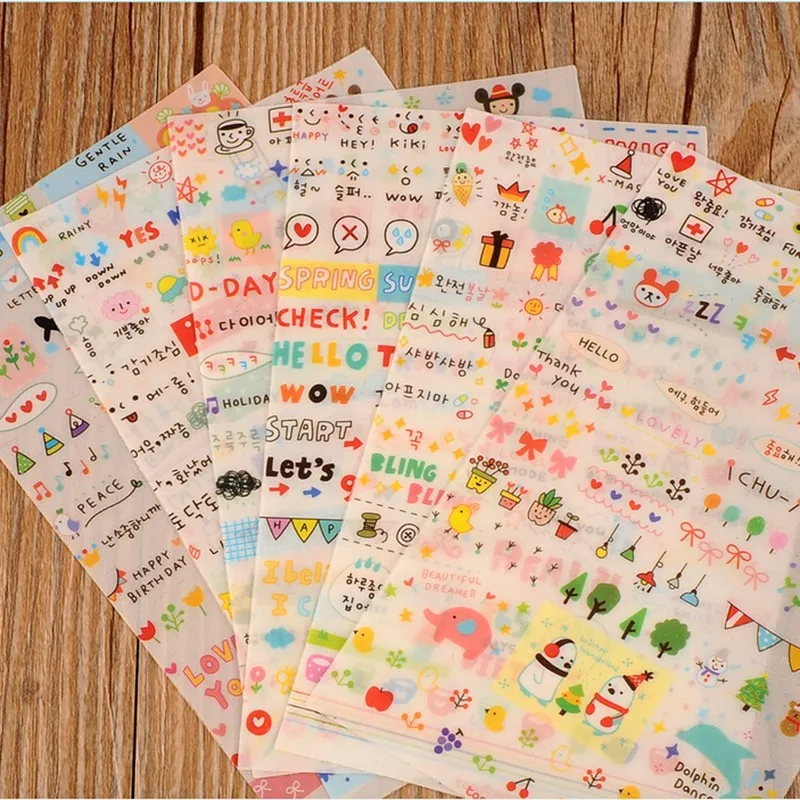 6 Sheets Lovely Korean Notebook Album Calendar Memo Message Diary Notes Memo Deco Paper Sticker
6 Sheets Lovely Korean Notebook Album Calendar Memo Message Diary Notes Memo Deco Paper Sticker
