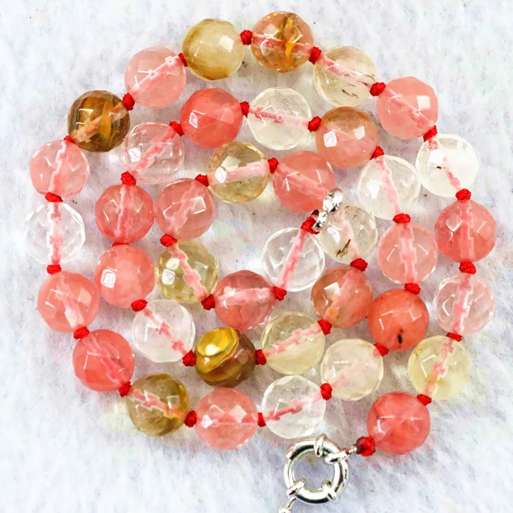 Faceted round beads necklace watermelon tourmaline multicolor stone crystal 8mm rainbow chain choker jewelry 15inch 18''FR16
Faceted round beads necklace watermelon tourmaline multicolor stone crystal 8mm rainbow chain choker jewelry 15inch 18''FR16