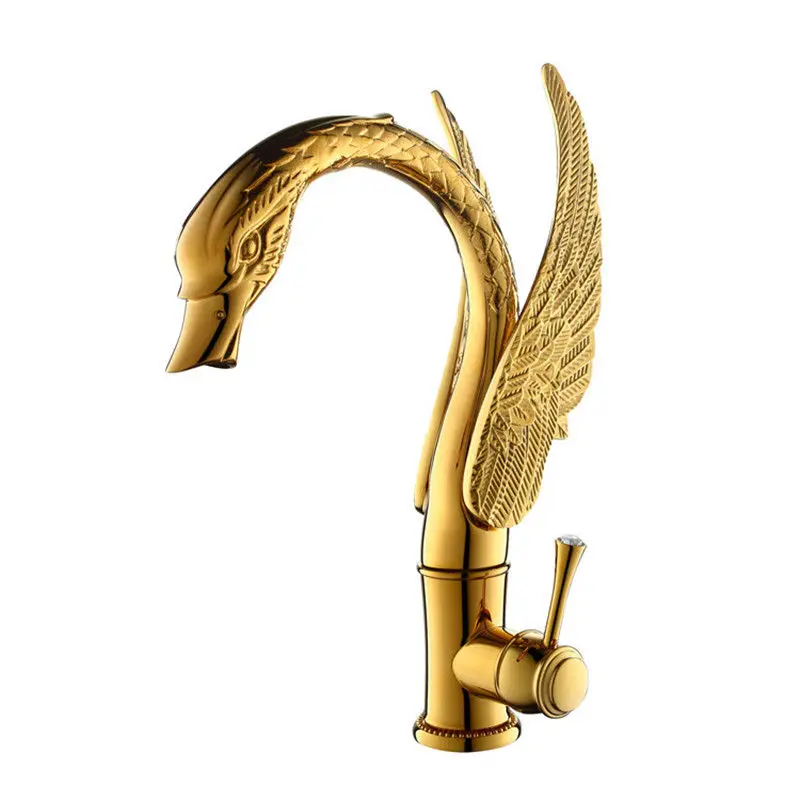Basin Faucet Gold/Chrome Brass Swan Faucet 360 degree rotation Luxury Sink Mixer Tap Hot and Cold Kitchen Faucet Single Hole
Basin Faucet Gold/Chrome Brass Swan Faucet 360 degree rotation Luxury Sink Mixer Tap Hot and Cold Kitchen Faucet Single Hole