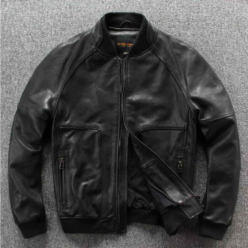 Mens Genuine Leather Jackets 100% Real Leather Baseketball Coats Short Slim Black Leather Windbreaker Men 2XL 3XL Overcoat
Mens Genuine Leather Jackets 100% Real Leather Baseketball Coats Short Slim Black Leather Windbreaker Men 2XL 3XL Overcoat
