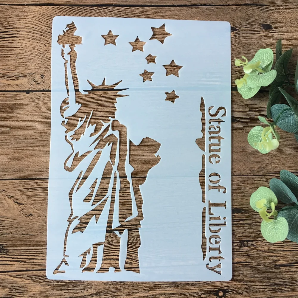 A4 Statue of Liberty DIY Layering Stencils Painting Scrapbook Coloring Embossing Album Decorative Paper Card Template
A4 Statue of Liberty DIY Layering Stencils Painting Scrapbook Coloring Embossing Album Decorative Paper Card Template