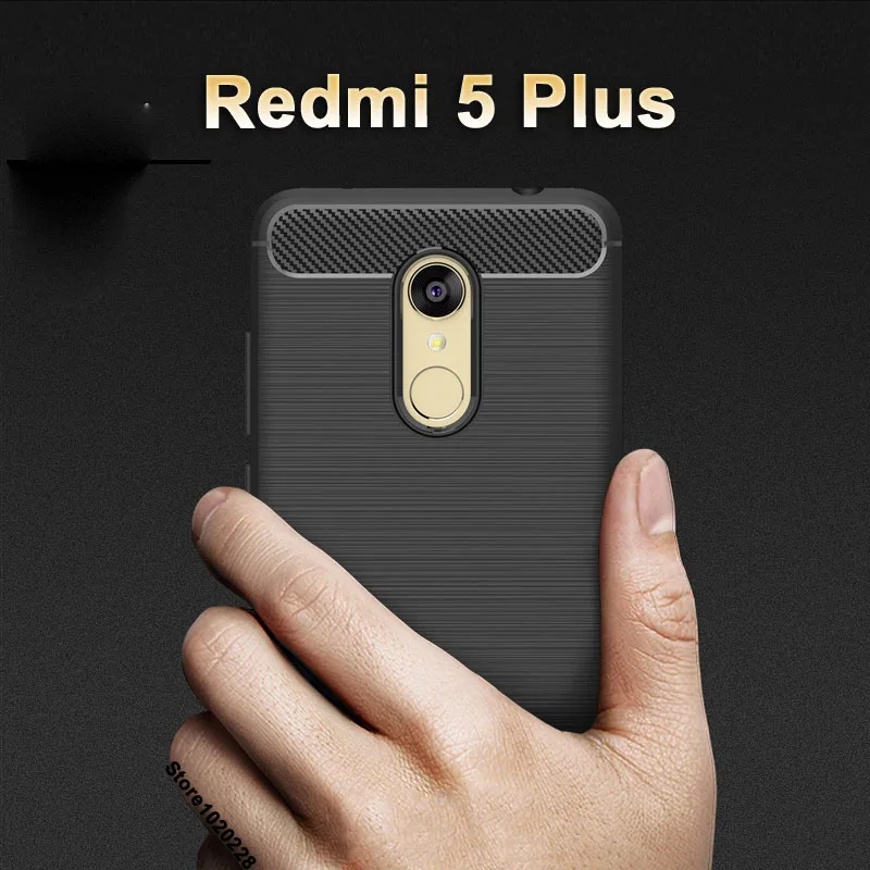 Xiaomi Redmi 5 плюс Чехол Wiredrawing ТПУ чехол для redmi5 plus углеродного волокна Стиль дело|xiaomi