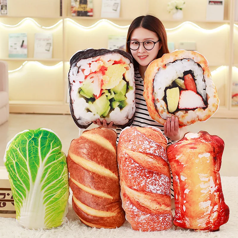 1PC New Novelty Toy Simulated Sushi Bread Food Pillow Plush Baby Toys Creative Soft 2 IN 1 Pillow Quilt Gift Toys home decor
1PC New Novelty Toy Simulated Sushi Bread Food Pillow Plush Baby Toys Creative Soft 2 IN 1 Pillow Quilt Gift Toys home decor