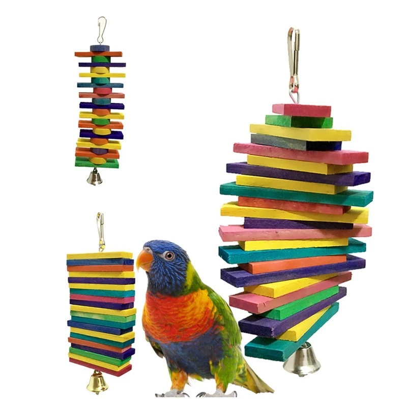 Pet Bird Toy Building Blocks Chew Bite-resistant Toy Hanging Colorful Wooden Parrot Cage
Pet Bird Toy Building Blocks Chew Bite-resistant Toy Hanging Colorful Wooden Parrot Cage