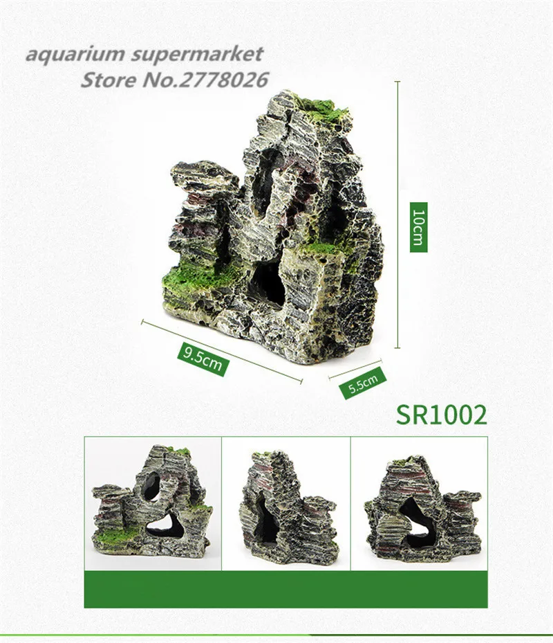 HONGYI 1 piece resin aquarium simulation rockery fish tank decoration landscaping creative crafts ornament SR1001/1002/1003/1004
HONGYI 1 piece resin aquarium simulation rockery fish tank decoration landscaping creative crafts ornament SR1001/1002/1003/1004