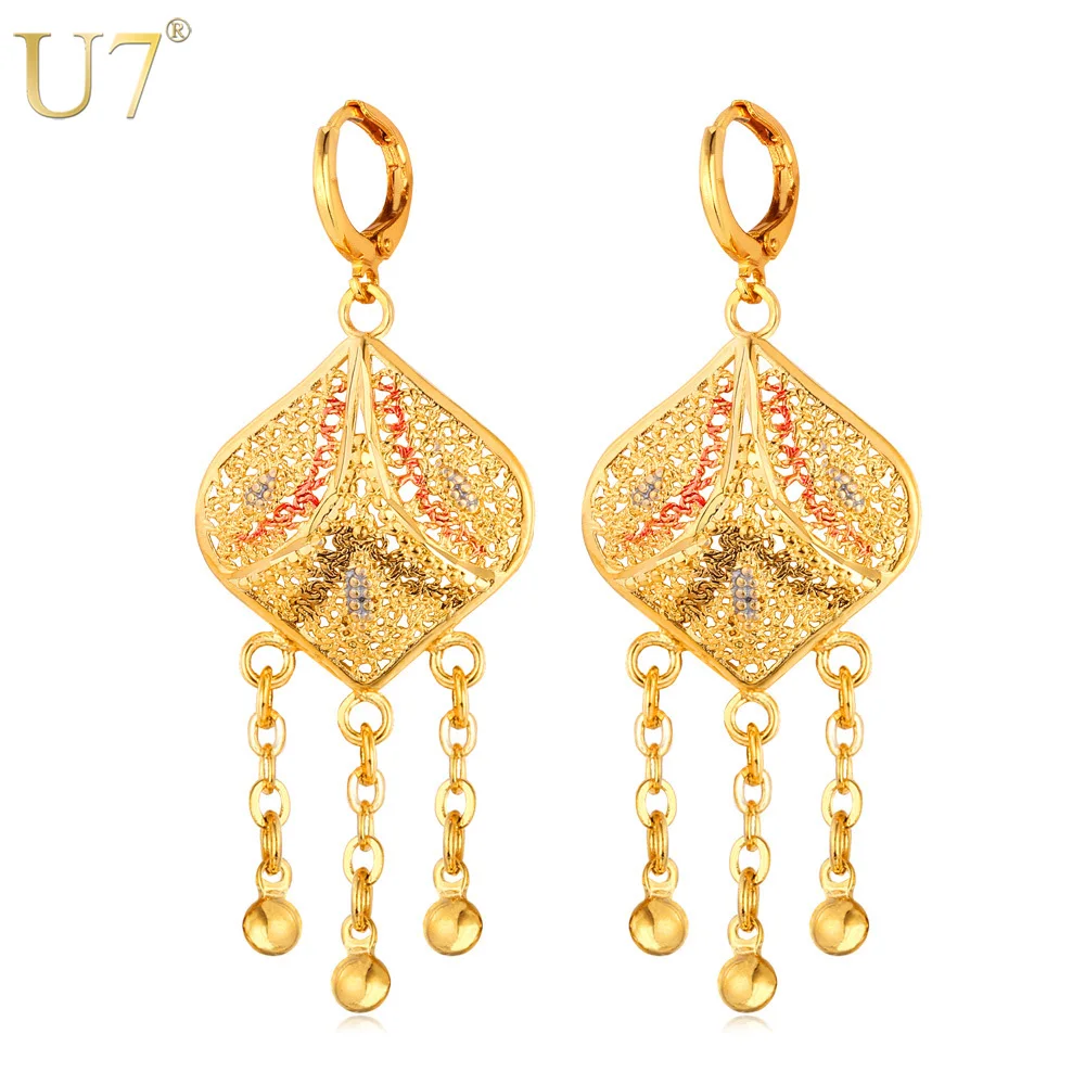 U7 Long Drop Earrings For Women Jewelry Trendy Gold Color Tassels Dangle Indian Wholesale E651
U7 Long Drop Earrings For Women Jewelry Trendy Gold Color Tassels Dangle Indian Wholesale E651