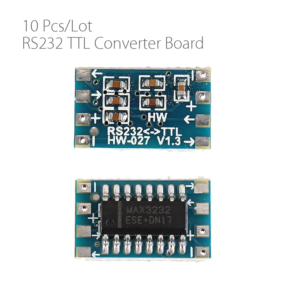 10pcs/lot Mini RS232 to TTL Converter Module Board Adapter MAX3232 120kbps 3-5V Serial Port
10pcs/lot Mini RS232 to TTL Converter Module Board Adapter MAX3232 120kbps 3-5V Serial Port