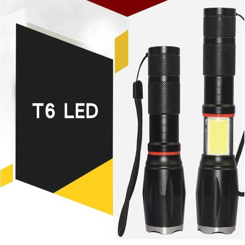 ZUCZUG CREE XML-T6 & COB 18 Вт масштабируемый светодиодный фонарик водонепроницаемые