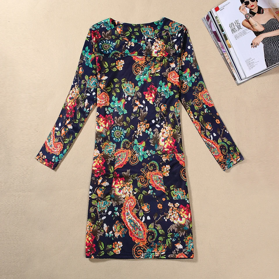 New Women Vintage Floral Print Dresses Fashion Women Spring Dress Party Vestidos Femininos Casual Dress Plus Size Dresses
New Women Vintage Floral Print Dresses Fashion Women Spring Dress Party Vestidos Femininos Casual Dress Plus Size Dresses