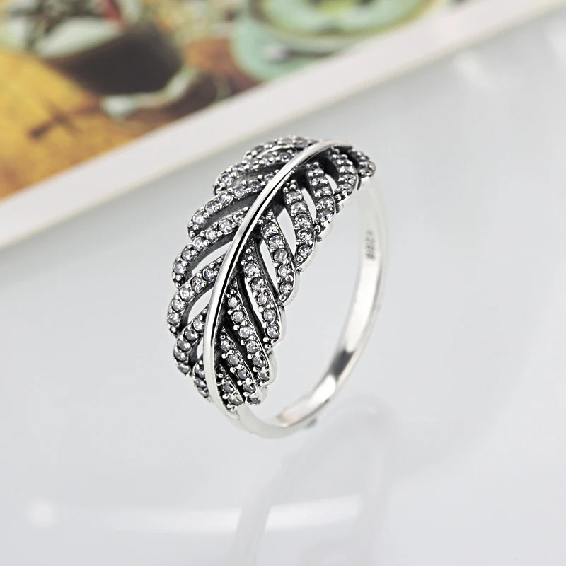 Модное кольцо Octbyna серебряного цвета с бантом штабелируемое микро-инкрустацией