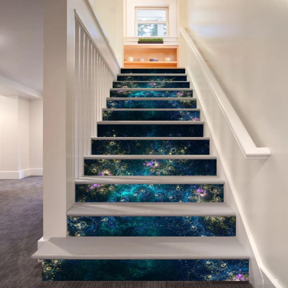 6pcs/set 18cm x 100cm Fantasy Nebula Pattern Style Stair Sticker Wallpaper LTT005
6pcs/set 18cm x 100cm Fantasy Nebula Pattern Style Stair Sticker Wallpaper LTT005