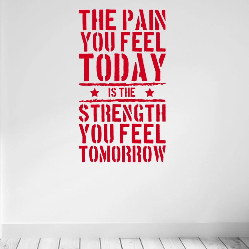 The Pain you Feel Today... Home Fitness Gym Wall Sticker , Strength Workout Vinyl Wall Art Mural Decals Room Decorations
The Pain you Feel Today... Home Fitness Gym Wall Sticker , Strength Workout Vinyl Wall Art Mural Decals Room Decorations