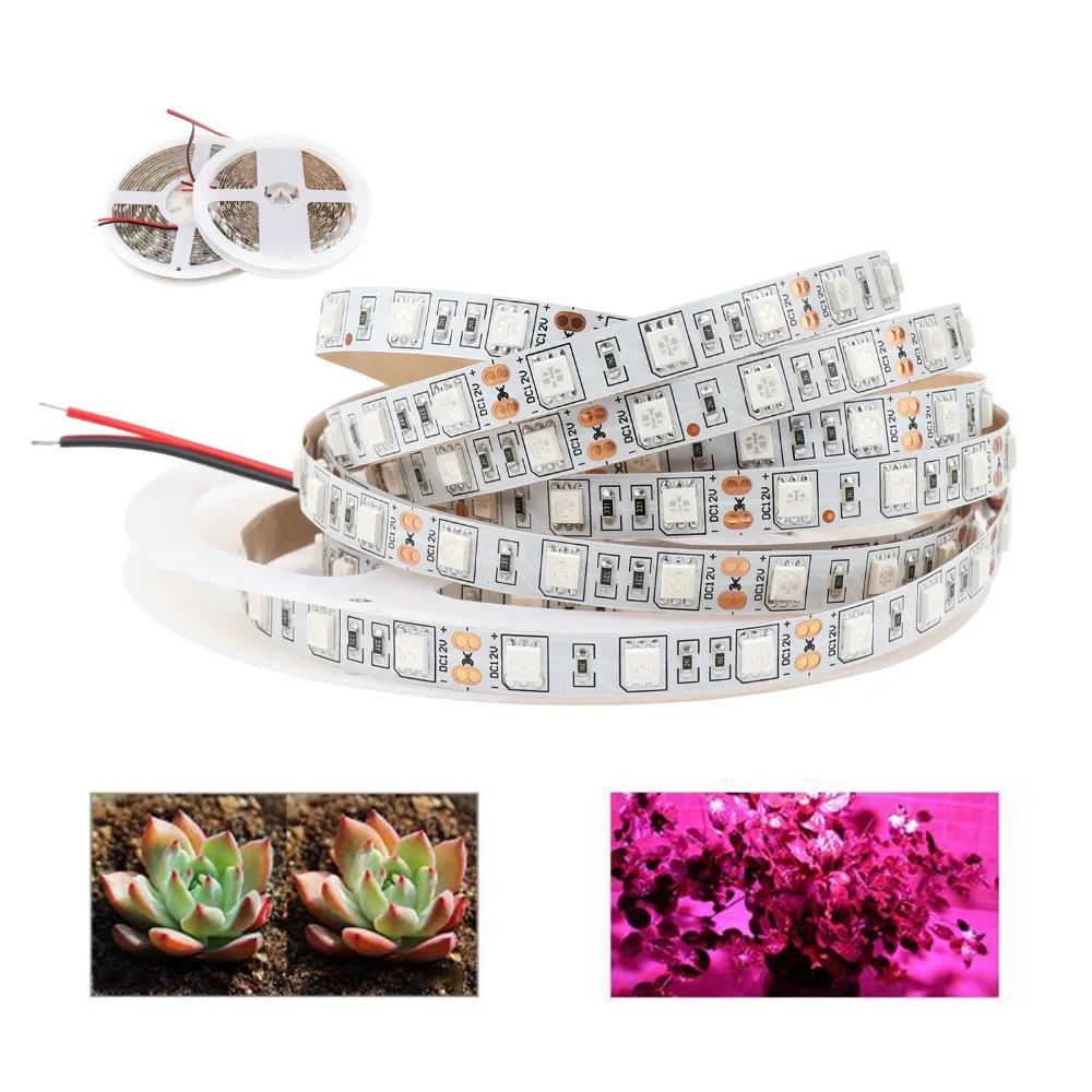 5m Grow Lights DC12V LED Phyto Lamps Strip 300LEDs SMD 5050 Full Spectrum Plant Growth Light For Greenhouse Hydroponic Plant JQ
5m Grow Lights DC12V LED Phyto Lamps Strip 300LEDs SMD 5050 Full Spectrum Plant Growth Light For Greenhouse Hydroponic Plant JQ