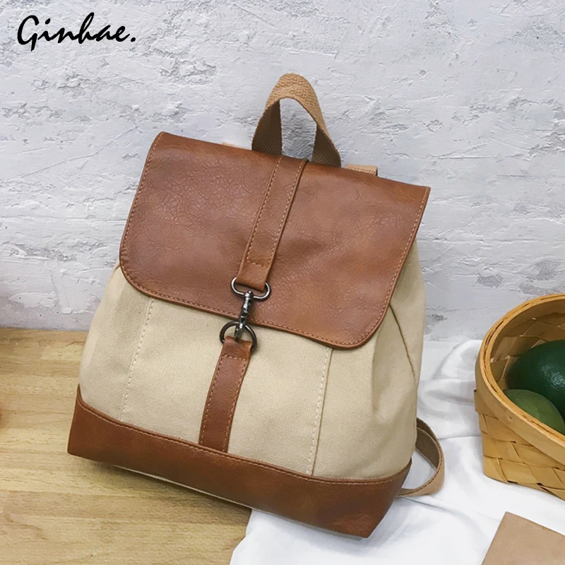 Female Canvas Casual String Backpack Women Simple Patchwork Rucksack Travel Preppy Style School Bag Vintage Girls Shoulder Bags
Female Canvas Casual String Backpack Women Simple Patchwork Rucksack Travel Preppy Style School Bag Vintage Girls Shoulder Bags